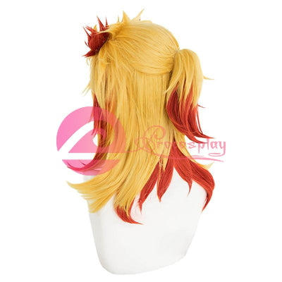 Demon Slayer Kimetsu No Yaiba Rengoku Kyoujurou Cosplay Wigs Ponytail Red And Yellow Mp005672