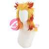 Demon Slayer Kimetsu No Yaiba Rengoku Kyoujurou Cosplay Wigs Ponytail Red And Yellow Mp005672