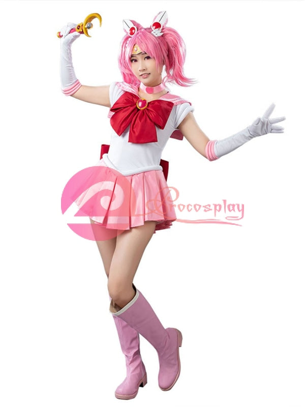 値下げ セーラームーン ちびうさ コスプレ 4点セット ちびうさ / セーラーちびムーン コスプレ衣装 美少女戦士