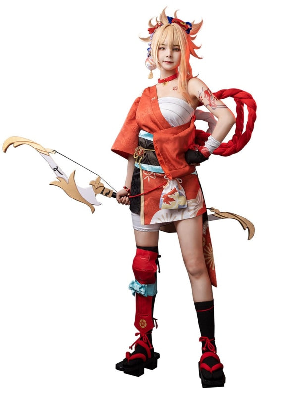 三分　宵宮　コスプレSサイズフルセット　ほぼ新品 三分妄想 原神 コスプレ 宵宮 ヨイミヤ 衣装 リニューアルVer